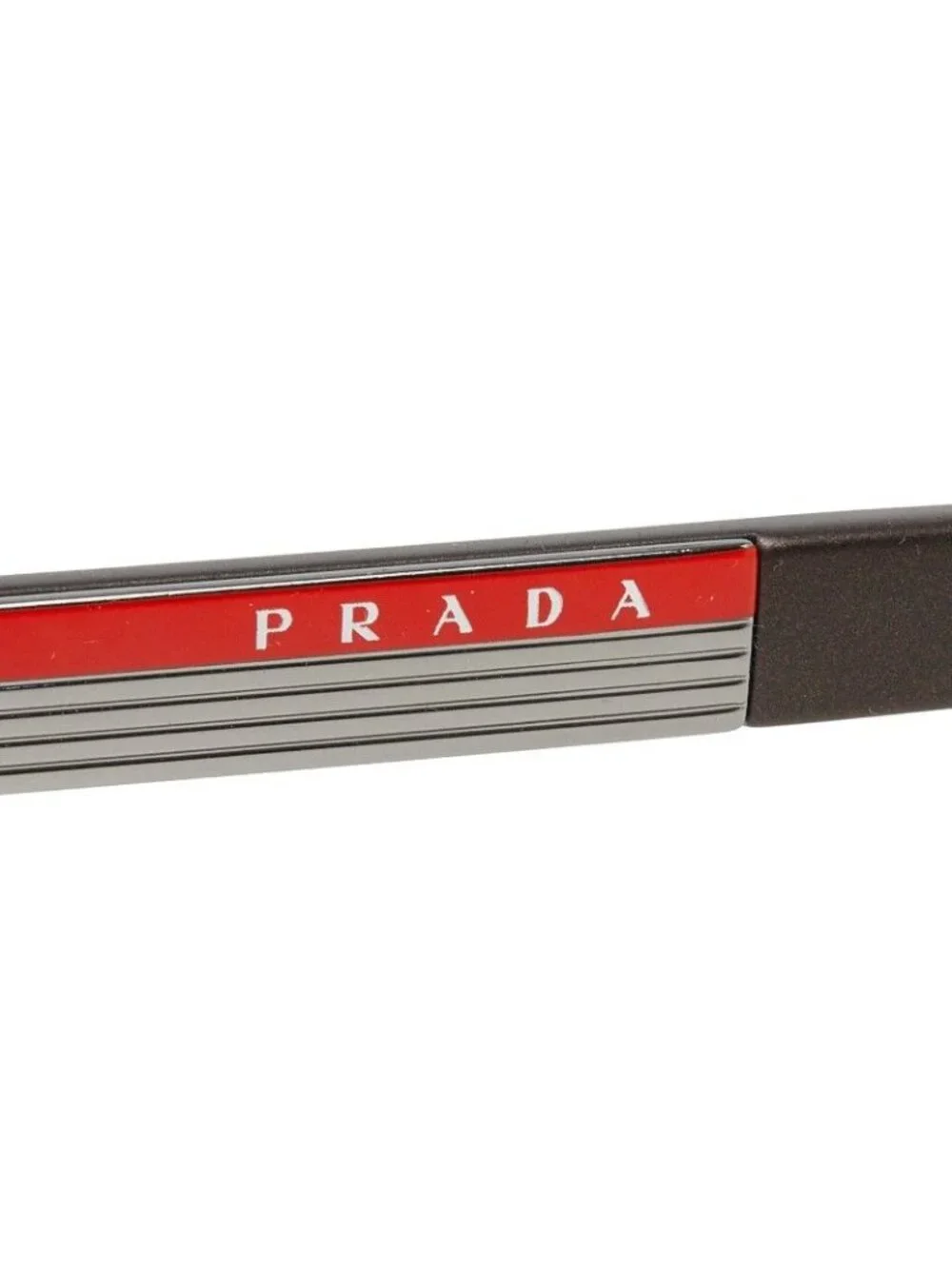 Prada Logo Sunglasses Brown Silver Acetate Metal Eyewear